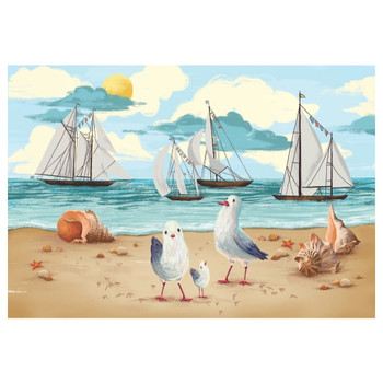 PVC Placemat - Painted Seagull Sea Theme