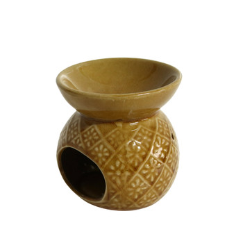 Gold Diamond Flowers Ceramic Oil Burner