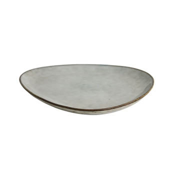 Light Grey Cloudy Triangle Dinner Plate