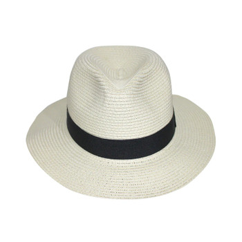 Clarke Fedora Ivory & Black  L/XL 59cm