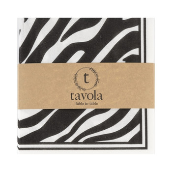 Tavola Zebra Bio Napkins Pack of 25 Tavola Zebra Bio Napkins Pack of 25