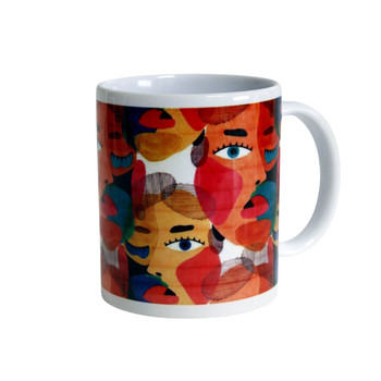 Ceramic Printed Mugs Colorful Abstract