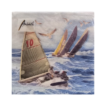 Serviette - Sailboats (33x33cm)