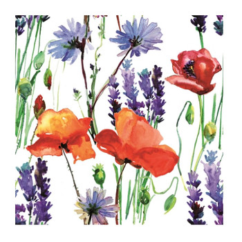 Serviette - Wild Summer Flowers (33x33cm)