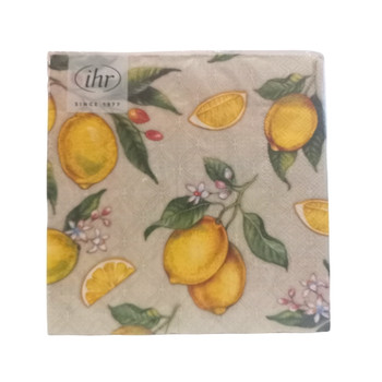 Serviette - Citrons Grey (33x33cm)