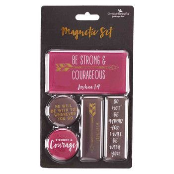 Be Strong and Courageous Magnet Set