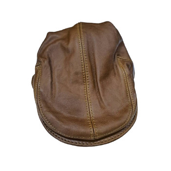 Ben's Leather Flat Cap - Brown