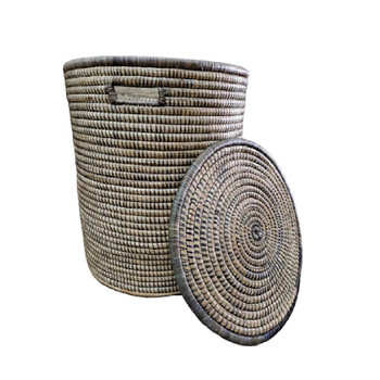 Laundry Basket with Lid / Brown