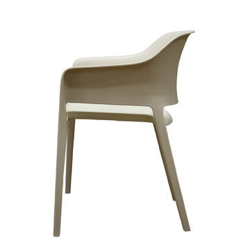 Solid Stackable Cream Chair