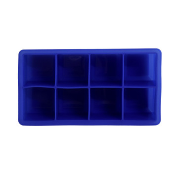 Blue 8 Cubes Silicone Ice Cube Tray