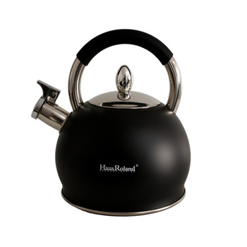 Black Handle And Body Whistling Kettle 3l