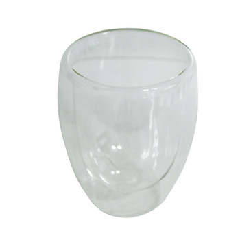 Clear Double Wall Glass 350ml Coffee Mug