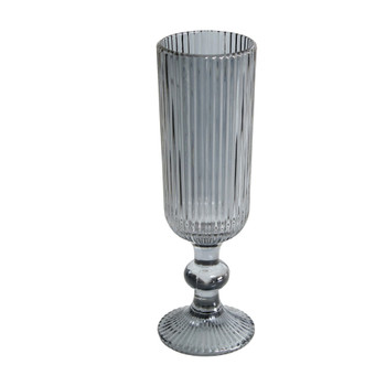 Champagne Glass - Charcoal Lined Pattern