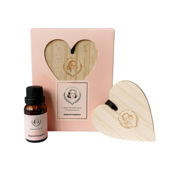 Wooden Heart Aroma Tag - Sugared Grapefruit