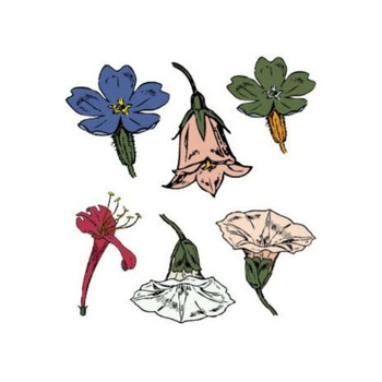 Medium Sticker Set - Comic Design Flowers