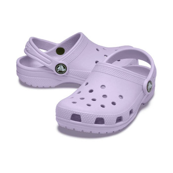 CROCS, Shoes, Multi Color Pink Purple Crocs With Side Letters J3