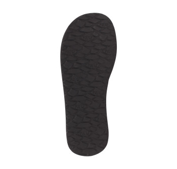 Levee Two Tone Faux Leather Men's Sandal - Black