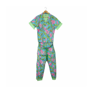 PJ Set with Bag - Mystic Garden Turquoise