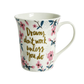 Ceramic Mug - Dreams, Pink Flowers