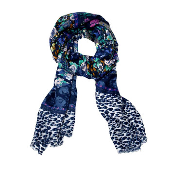 Scarf - Blue And Floral