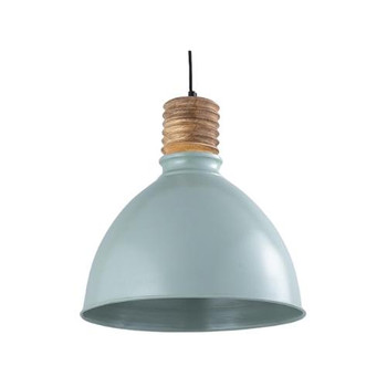 Pendant Lamp - Mint And Wood