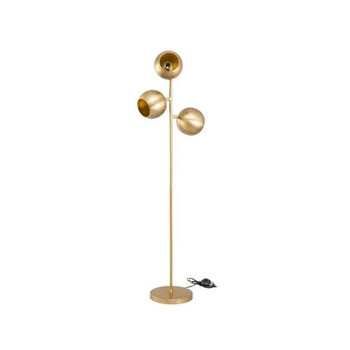 Floor Lamp - 3 Round Brushed-Gold / 160x50cm