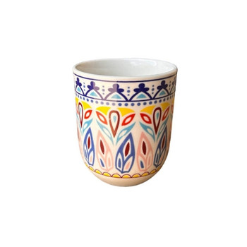 Ceramic Tea Cup - Pastel Mosaic Patterns