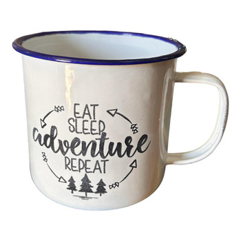 Engraved Enamel Mug - Adventure Repeat