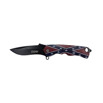 English Flag Knife with Stonewash Blade