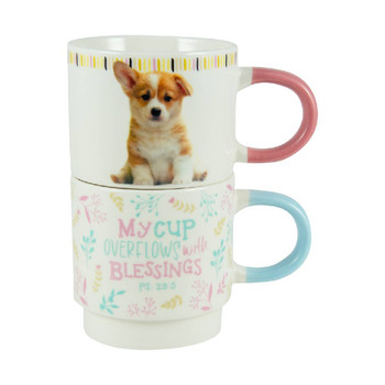 2 Piece Ceramic Mug Set - My Cup Overflows