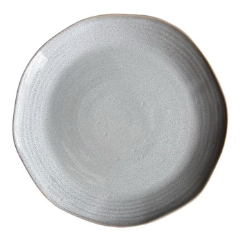 Ceramic Plate - Grey, Speckled