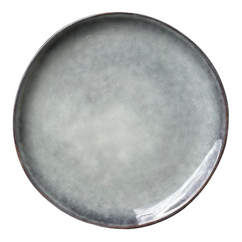 Ceramic Plate - Grey, White Speckled