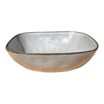 Ceramic Square Bowl - Grey, Speckle White