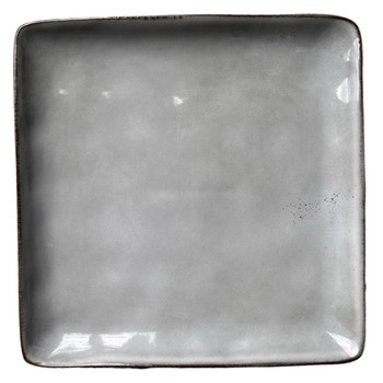 Ceramic Square Plate - Cloudy Grey