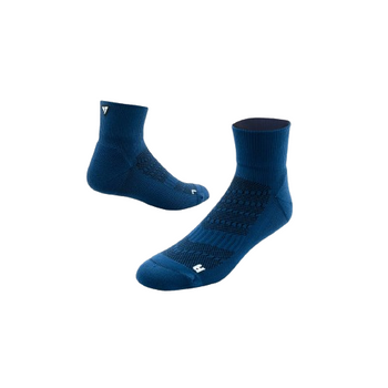 Space Blue Running Quarter Socks