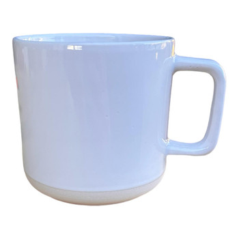Ceramic 15oz Mug - Glossy White, Cream Grainy Bottom