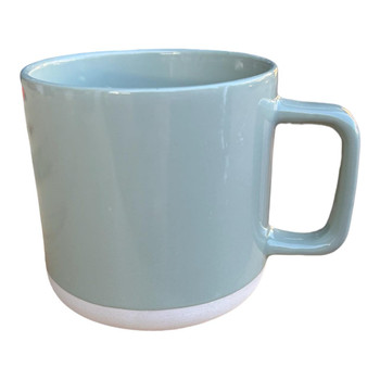 Ceramic 15oz Mug - Glossy Light Green, White Grainy Bottom