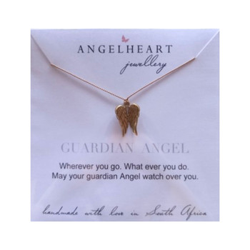 Angelwing Double Gold Plated on Beige Silk