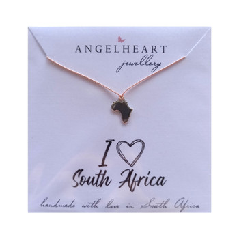 Africa with Heart on Nude silk