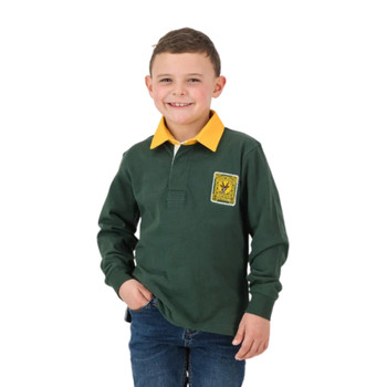 SA Supporters Kids LS Rugby Jersey / OS Green