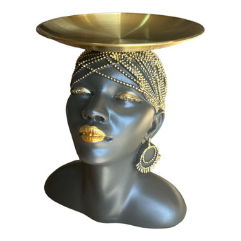 Decor Piece - Africa Lady Tray On Head