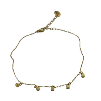 Anklet - Five Gold Cubes