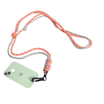Phone Chain - Silver, Pink And Peach Rope