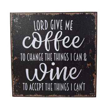Wall Art - Lord Give Me Coffee & Wine Wall Art - Lord Give Me Coffee & Wine