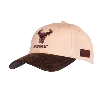 Wildebees Mens 2 Tone Oilskin Logo Cap