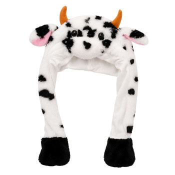 Black White Cow Squeeze Hat