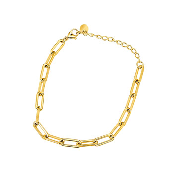 Gold Thick Chain Bracelet 18cm