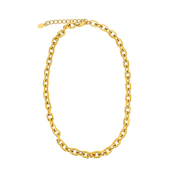Gold Round Chain Necklace 40cm
