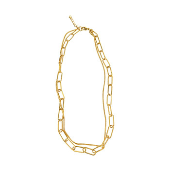 Stacked Chain Necklace 45cm