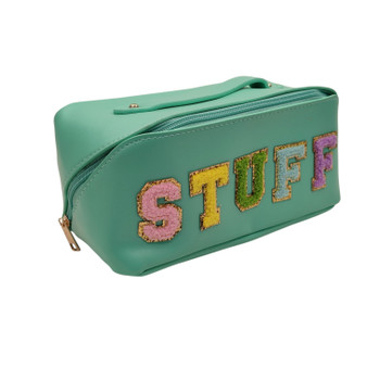 Stuff Green Polyester Makeup Bag